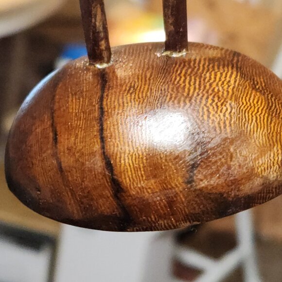 Hand-Carved Wooden Crane Sculpture – 13" Tall Elegant Bird Figurine - Picture 8 of 11